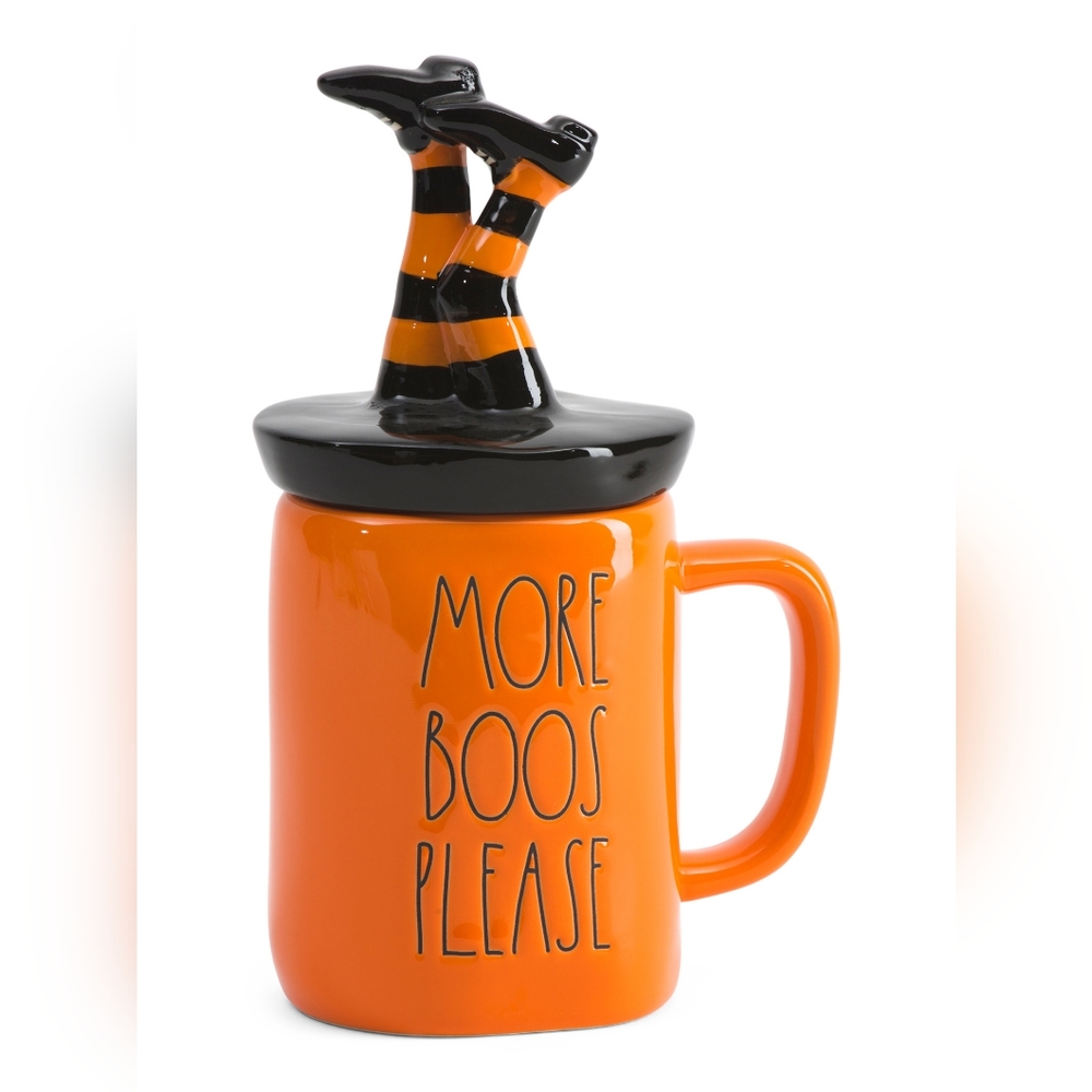 NEW Rae Dunn More Boos Please Lidded Figural Mug